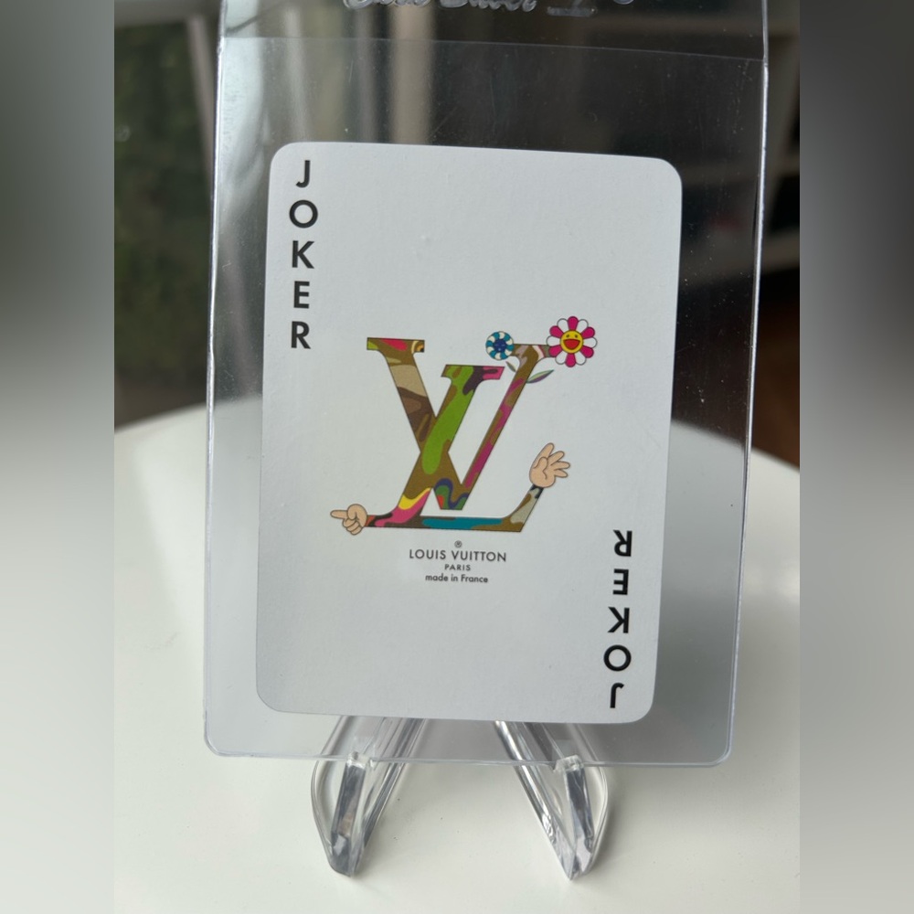 Louis Vuitton Takahashi Murakami JOKER multicolor card with MOCA LV hands